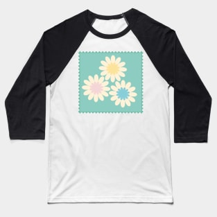 Daisies — Mulit Colored Baseball T-Shirt